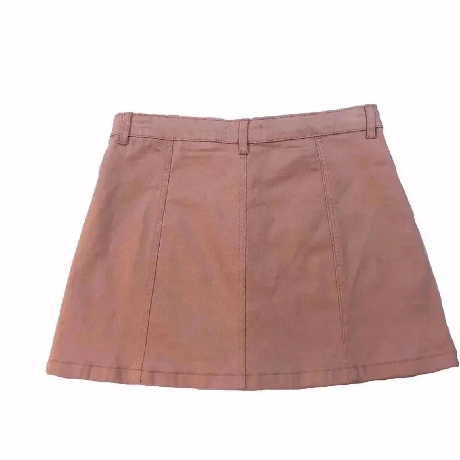 Forever 21 Button Up Mini Skirt Light Pink Ballerina Pink Women's Size 27