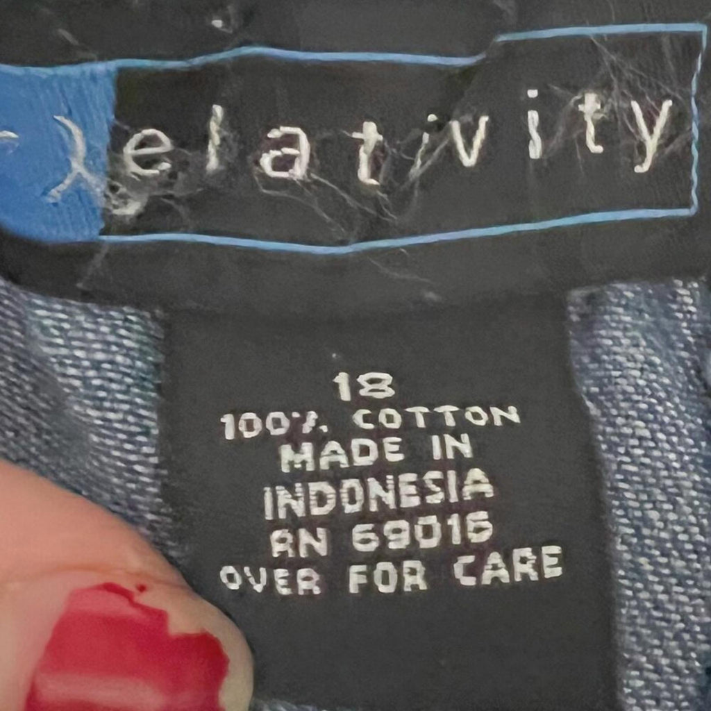 y2k Vintage Relativity Blue Denim Knee Length Skirt Women's Size 18 Plus Size