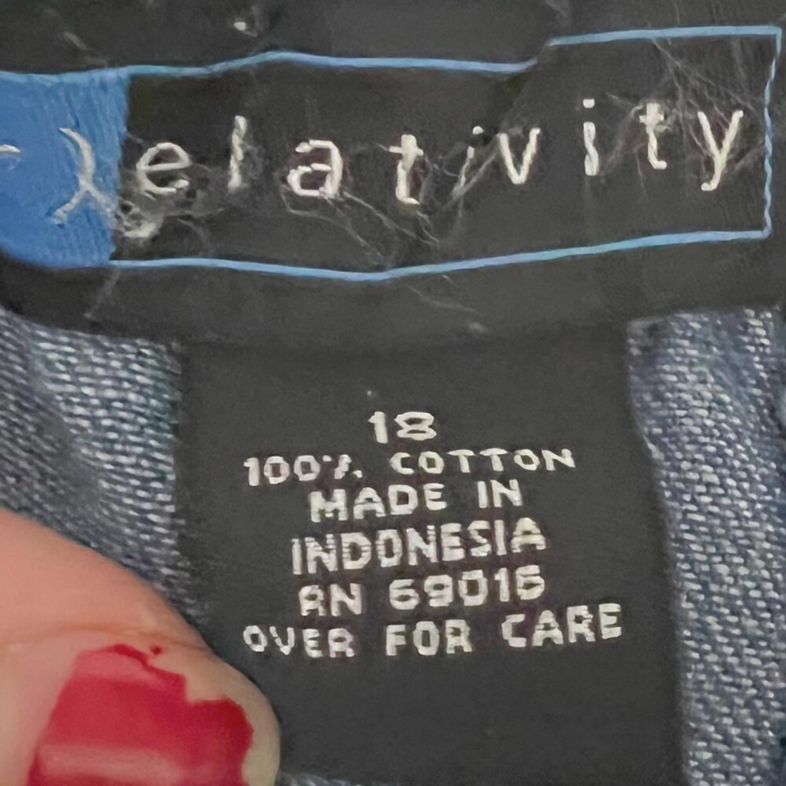y2k Vintage Relativity Blue Denim Knee Length Skirt Women's Size 18 Plus Size