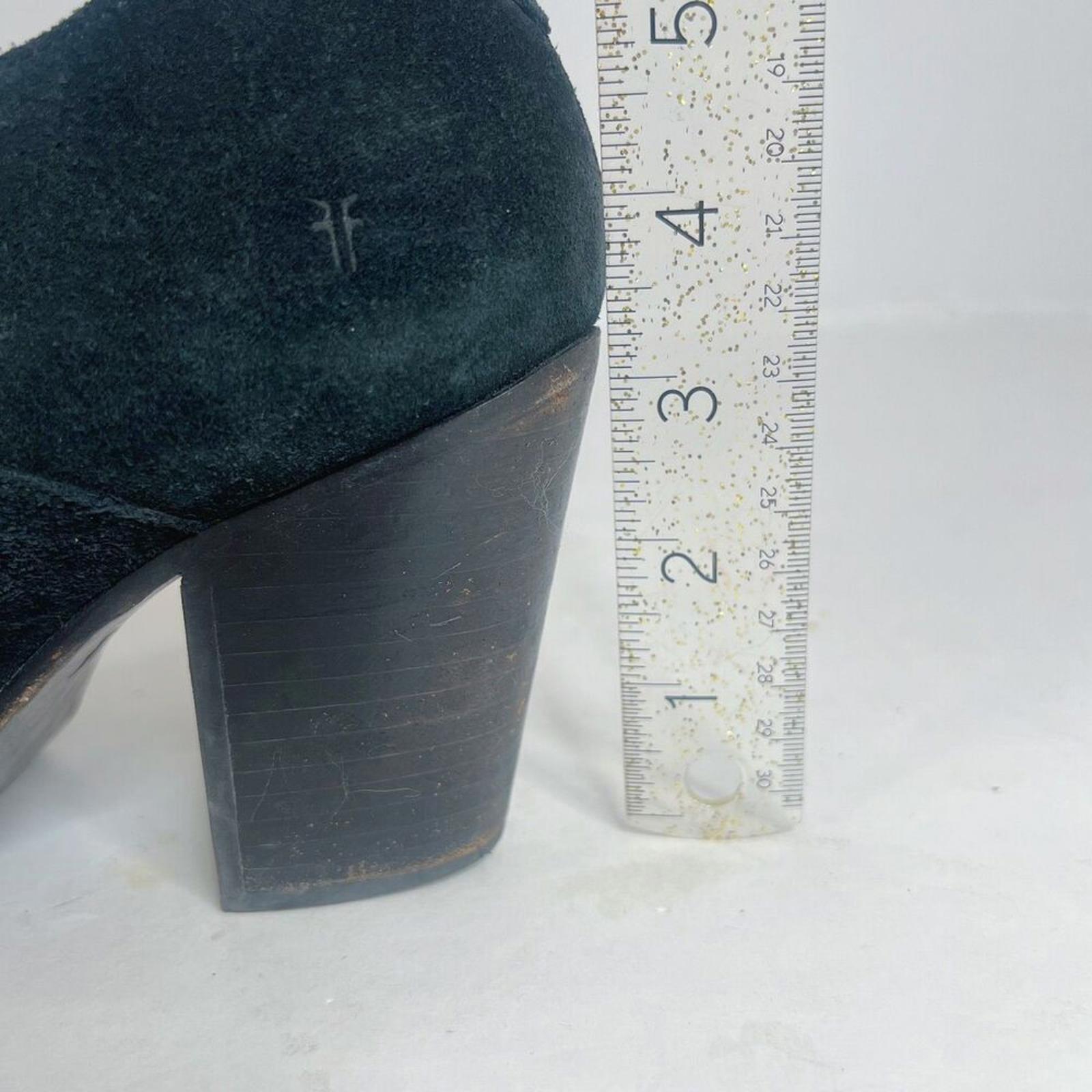 Frye Ilana Shootie Black Suede Bootie Ankle Boot Western Boho Size 10