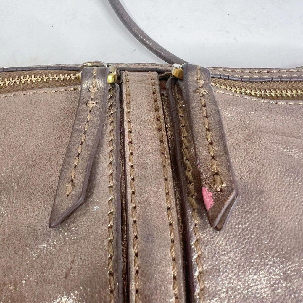 Fossil Erin Copper Metallic Leather Crossbody Bag Purse