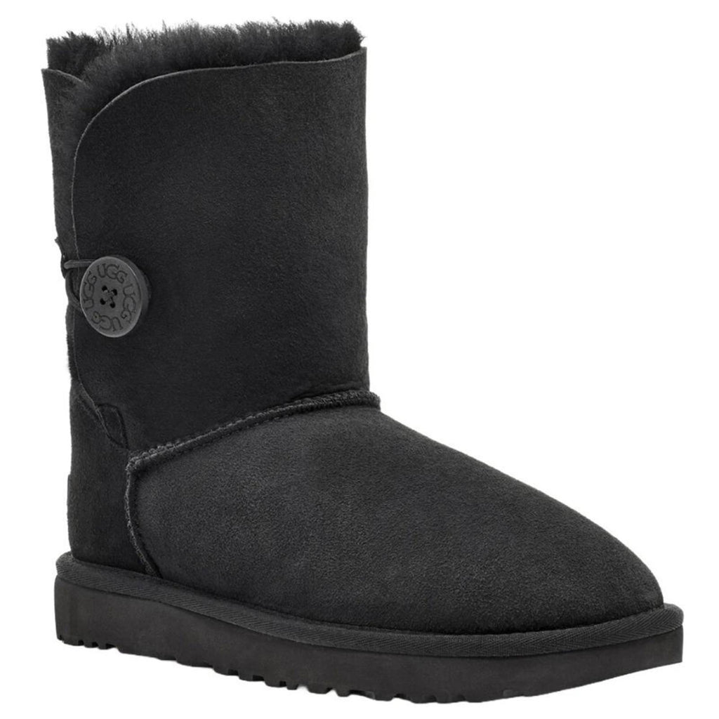 UGG Australia Women's Bailey Button II Black Sheepskin Boot Bootie Size 7