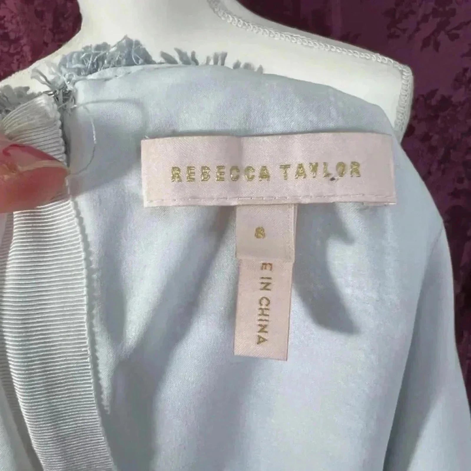 Rebecca Taylor Slub Suiting Dress Grey Tweed A Line Dress Women's Size 8