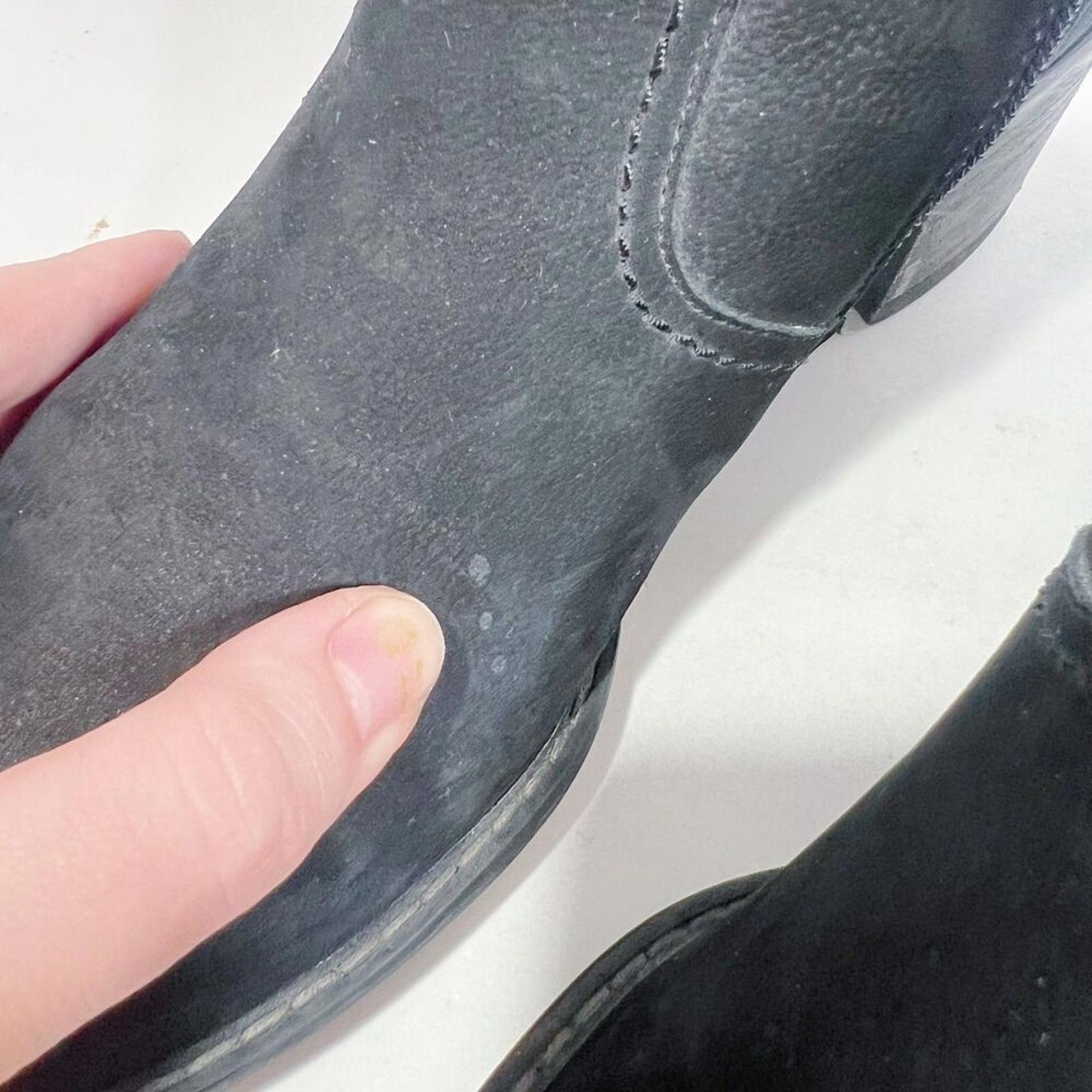 Paul Green Kendra Tall Riding Boots Black Suede Nuback Women's Size 5.5 UK 8 US