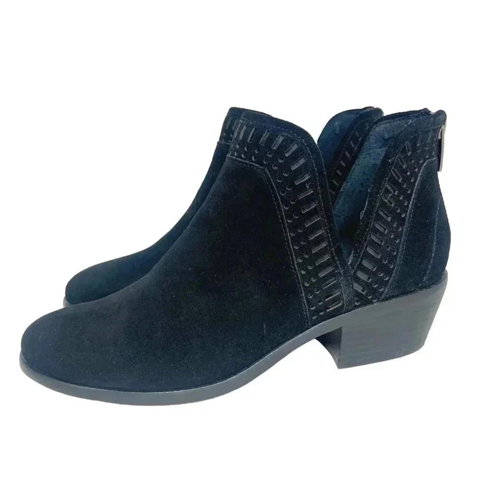 Vince Camuto Philena Black Suede Leather Booties Women's Size 7