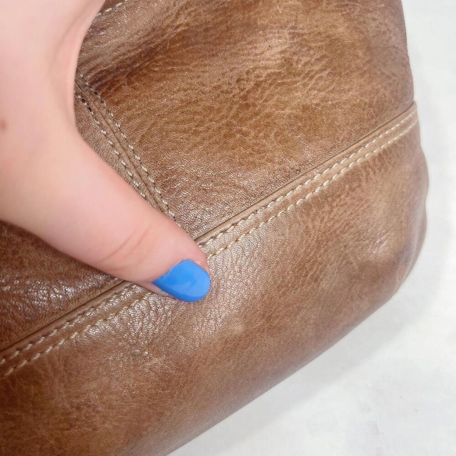 R.P.S. Rock Paper Scissors Brown Leather Distressed Mini Bag Crossbody Purse