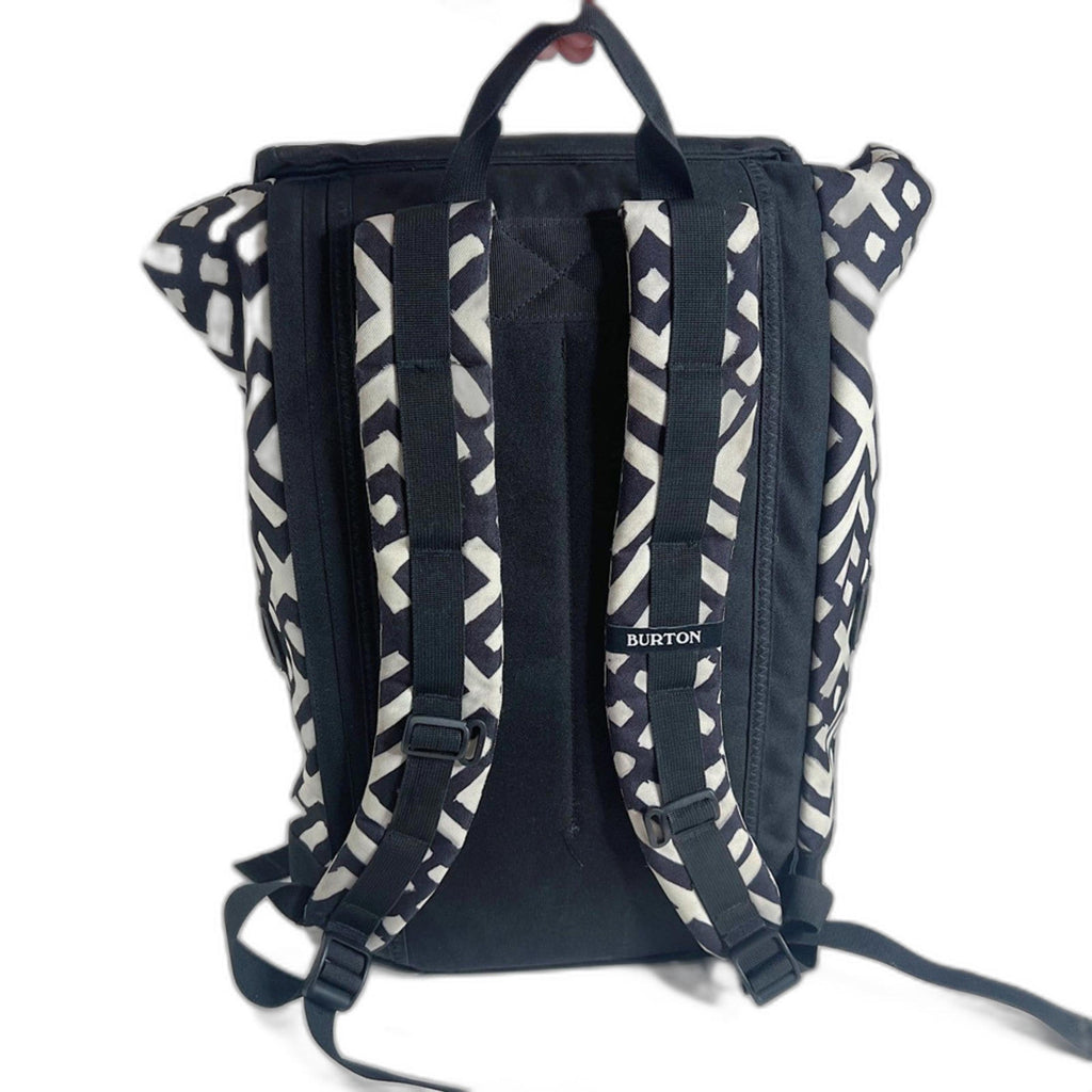 Burton Tinder Backpack Black and White Striped Laptop Sleeve