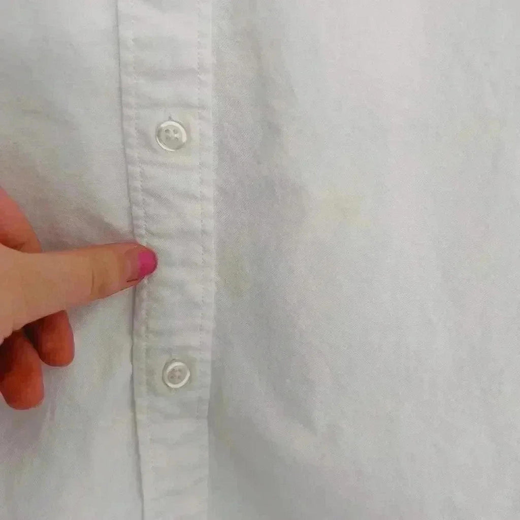 GAP Men's White Cotton Short Sleeved Button Up Size XL