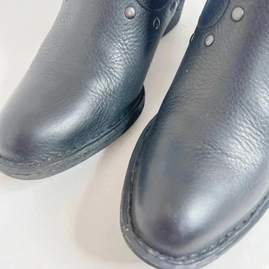 Born Perez Studded Western Leather Ankle Booties Women's Size 7