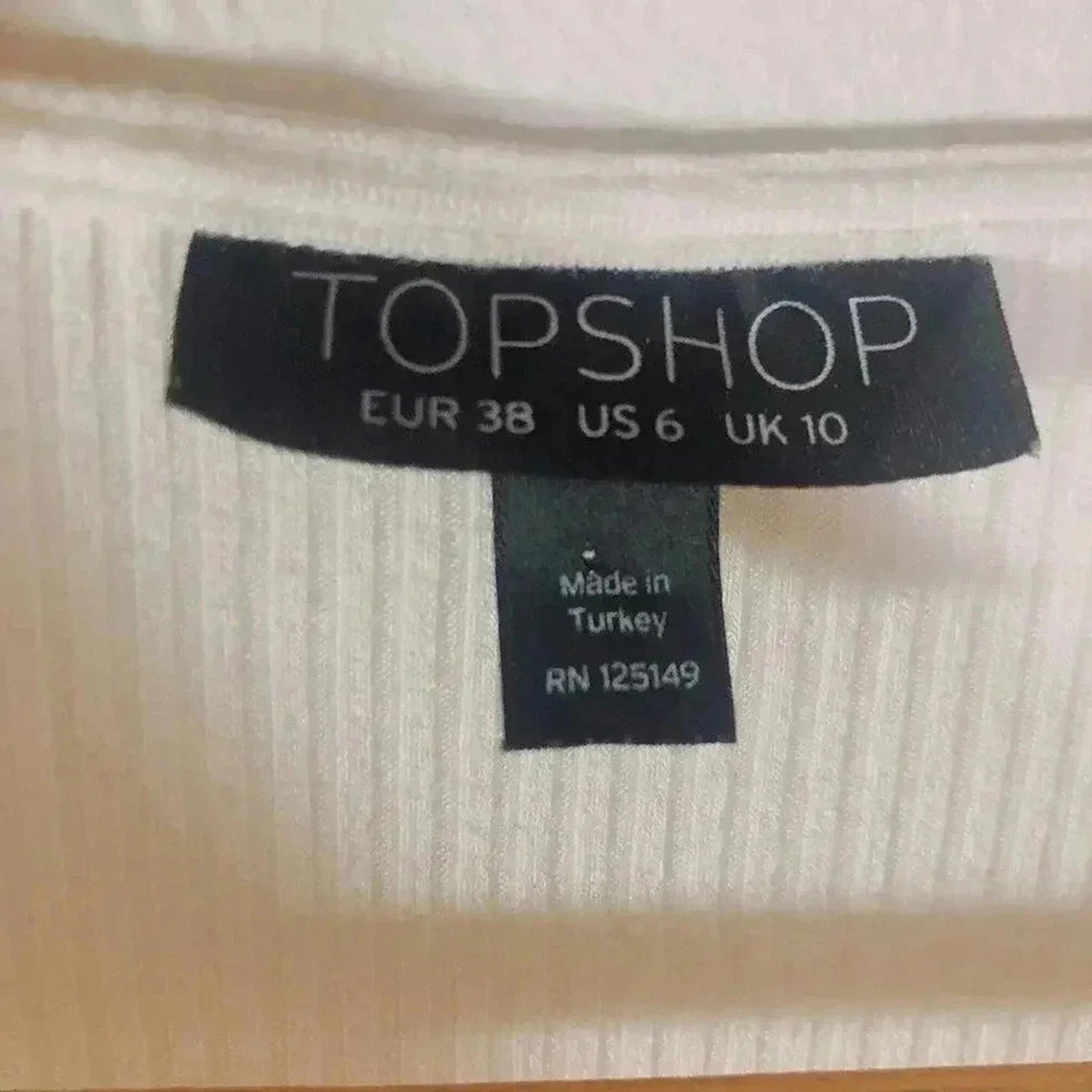Topshop Ribbed Lace Up Crop Top Tumblr Indie Sleeze 2014 Women's Size 6