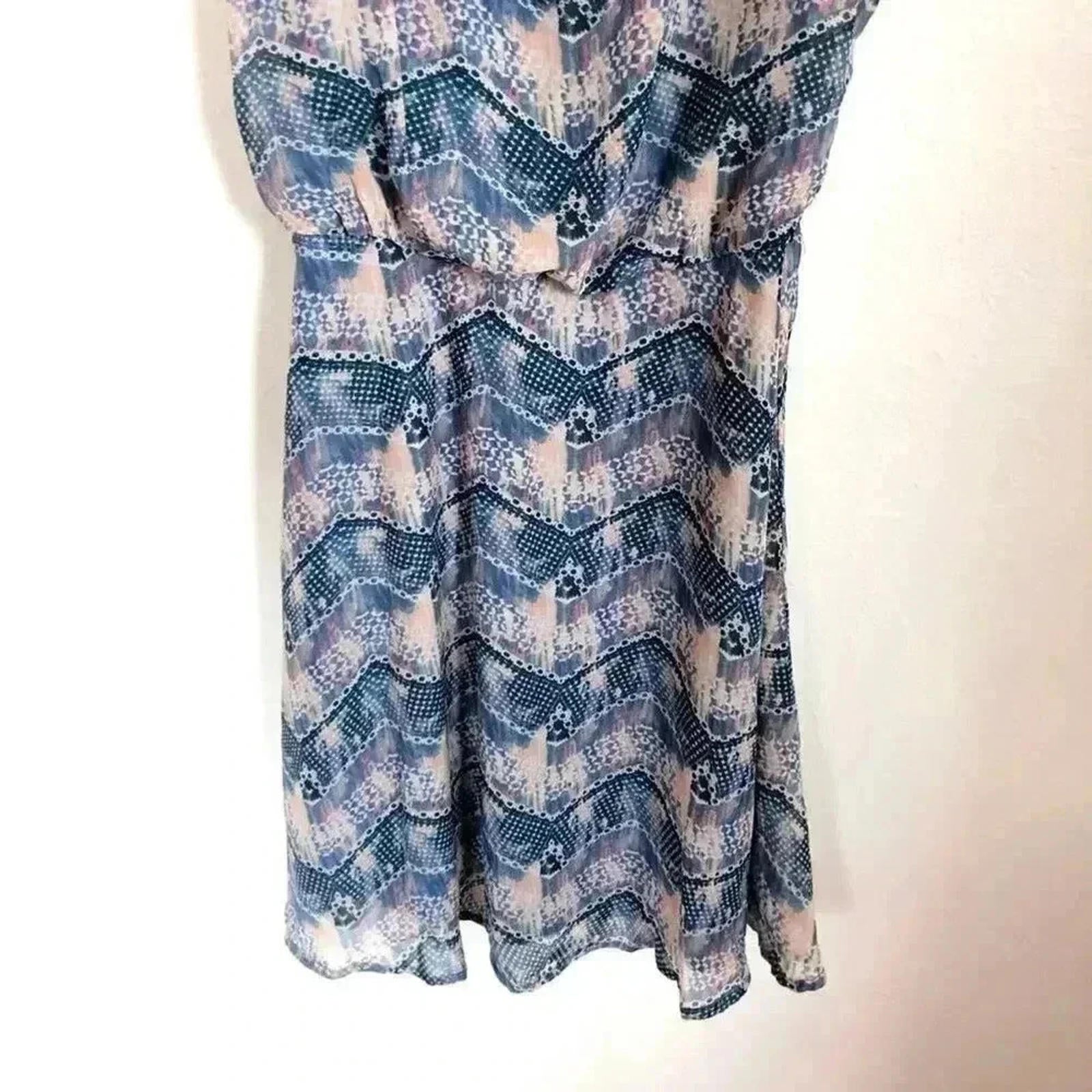 Bebop Purple Patterned Chiffon Dress Women's Size M