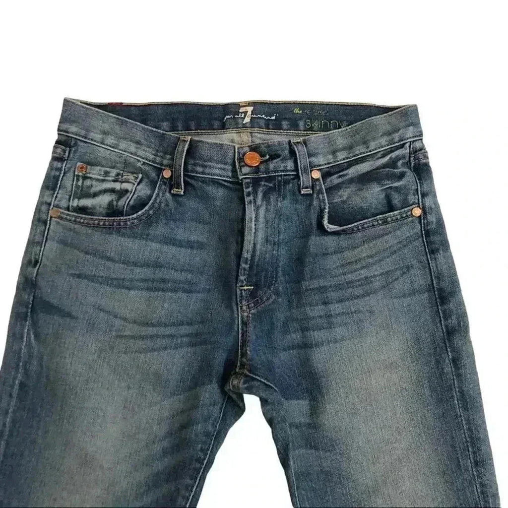 7 For All Mankind The Relaxed Skinny Medium Wash Mid Rise Denim Women's Size 26