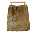 Isaac Mizrahi For Target Brown Leather Knee Length Skirt Women's Size 14