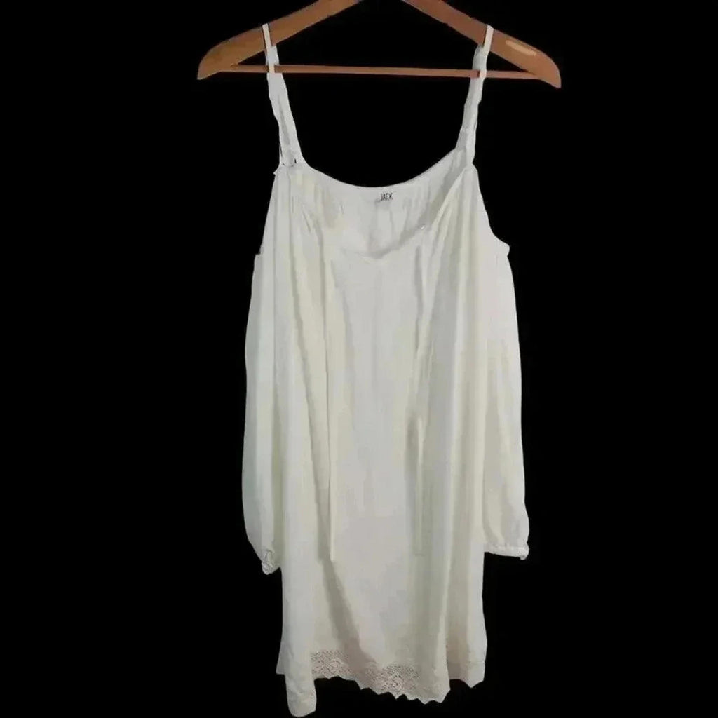 NWOT Jack White Off the Shoulder Blouse Dress Swim Beach Coverup Size M