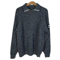 Henri Lloyd Men's 100% Wool Black and White Knit Collared Sweater Size M