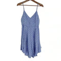 Aqua Blue Polka Dot A Line Dress Women's Size M