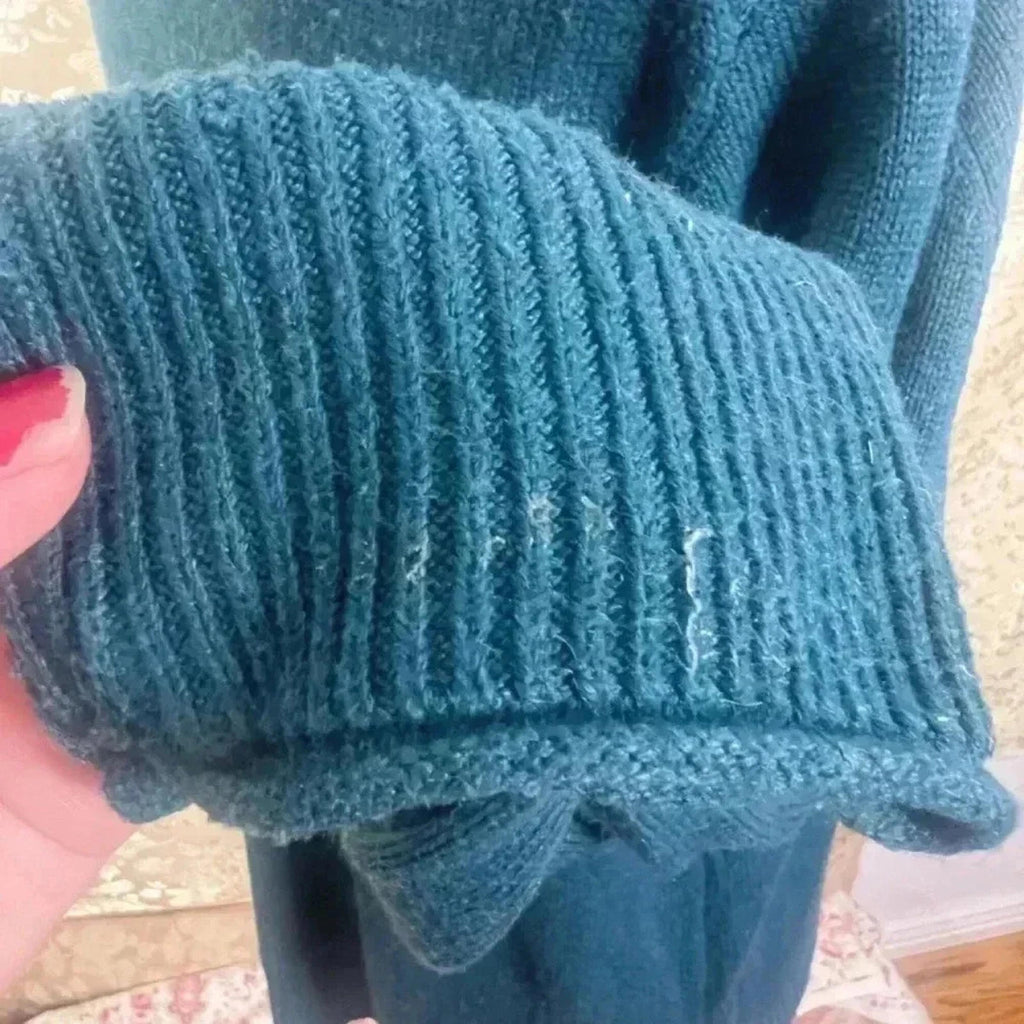 Ella Moss Teal Green Blue Crewneck Sweater Knit Women's Size M