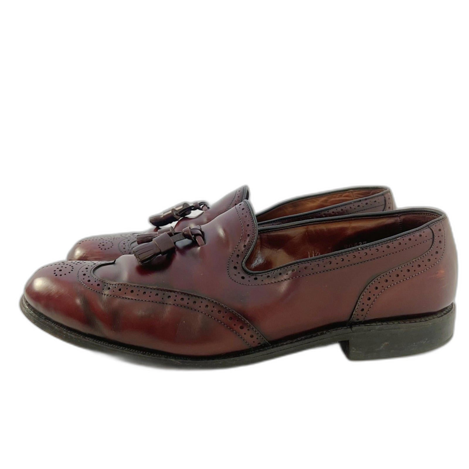 Allen Edmonds Saxon Tassel Loafers Oxfords Burgundy Oxblood Men's Size 11.5