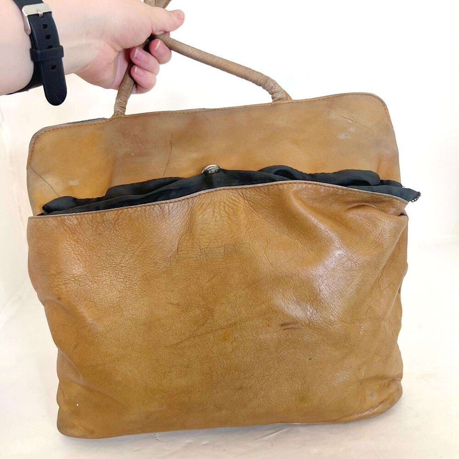 Frye Vintage Tan Leather Shoulder Bag Purse Western Boho