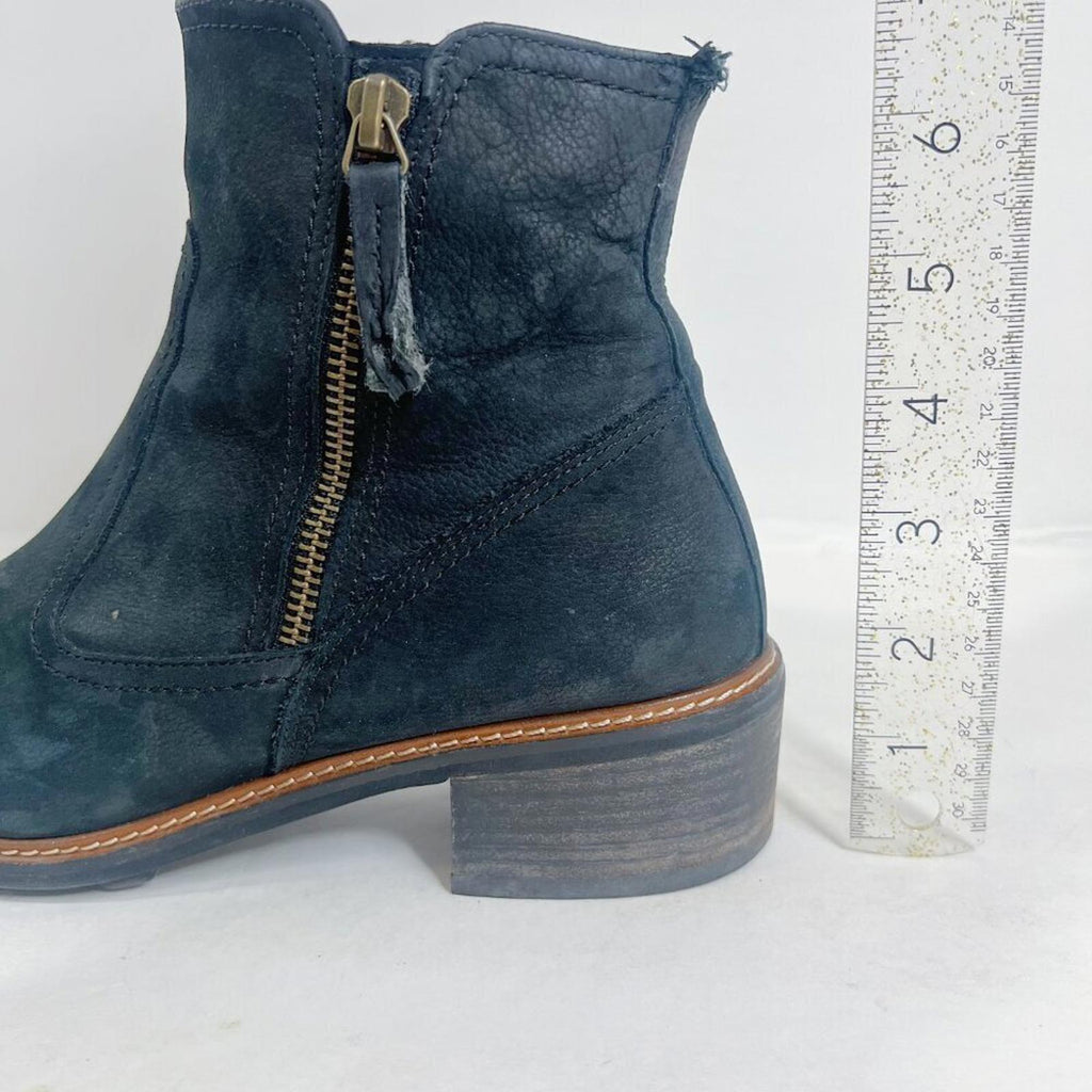 Paul Green Diego Booties Black Nuback Leather Women's Size 9
