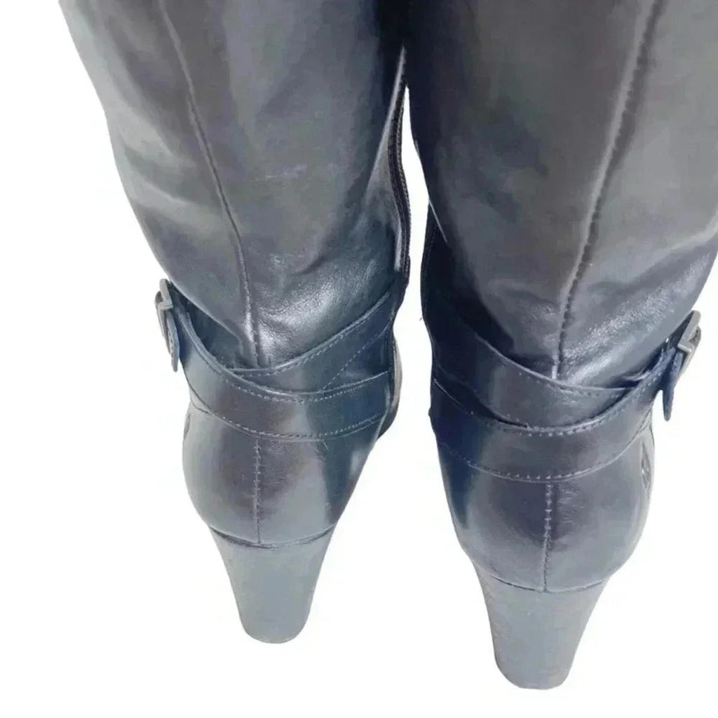 Born Esla Zip Knee High Heeled Boots Women's Size 9.5