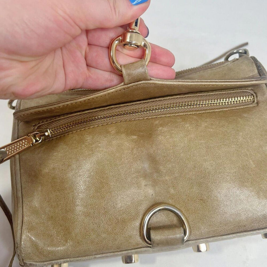 Rebecca Minkoff M.A.C. Taupe Leather Crossbody Bag Purse