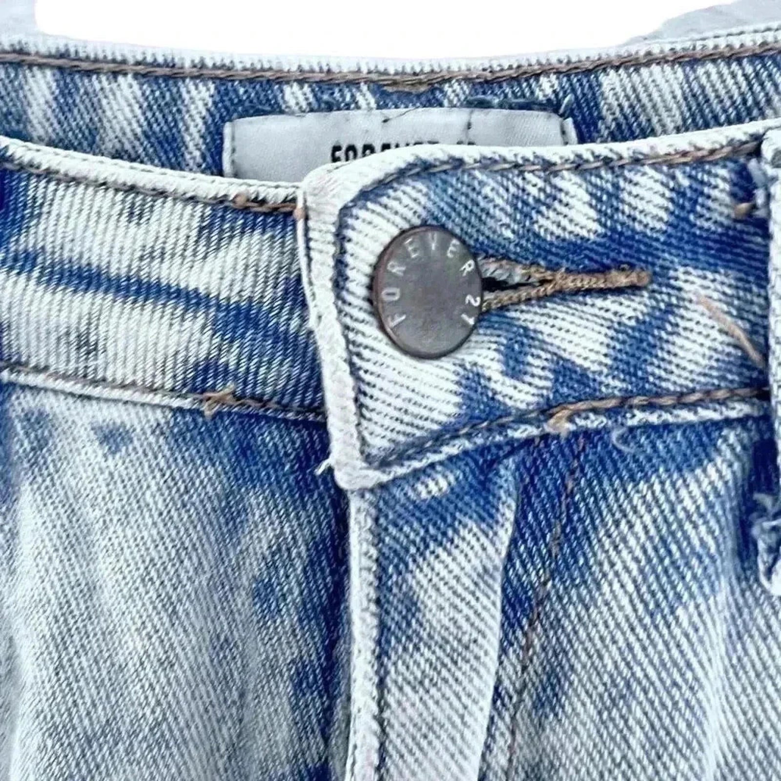 Forever 21 Acid Wash Mom Jeans Straight Leg Jeans High Rise Women's Size 28