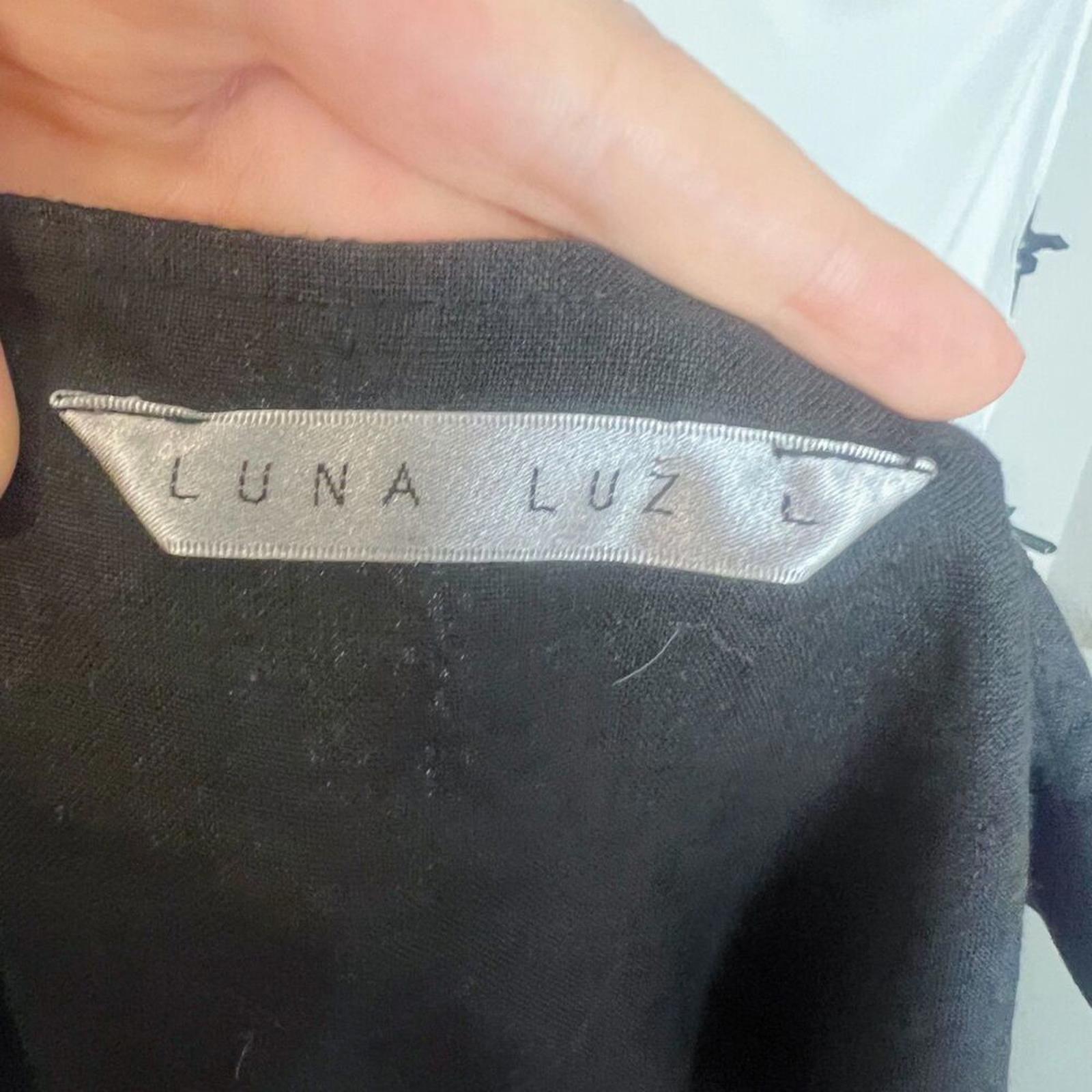 Luna Luz Linen Black Grey Tie Dye Layered Asymmetrical Dress Women's Size L