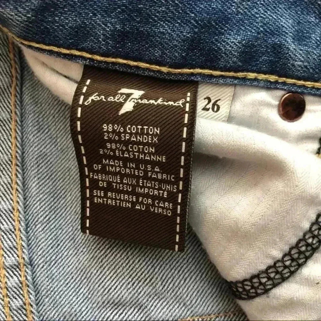 7 For All Mankind The Relaxed Skinny Medium Wash Mid Rise Denim Women's Size 26
