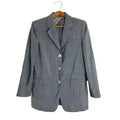 Vintage Max Mara Women's Grey Wool Blazer Size 8 Business Casual Office Siren