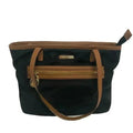 Michael Kors Black Nylon Tote Bag Leather Straps