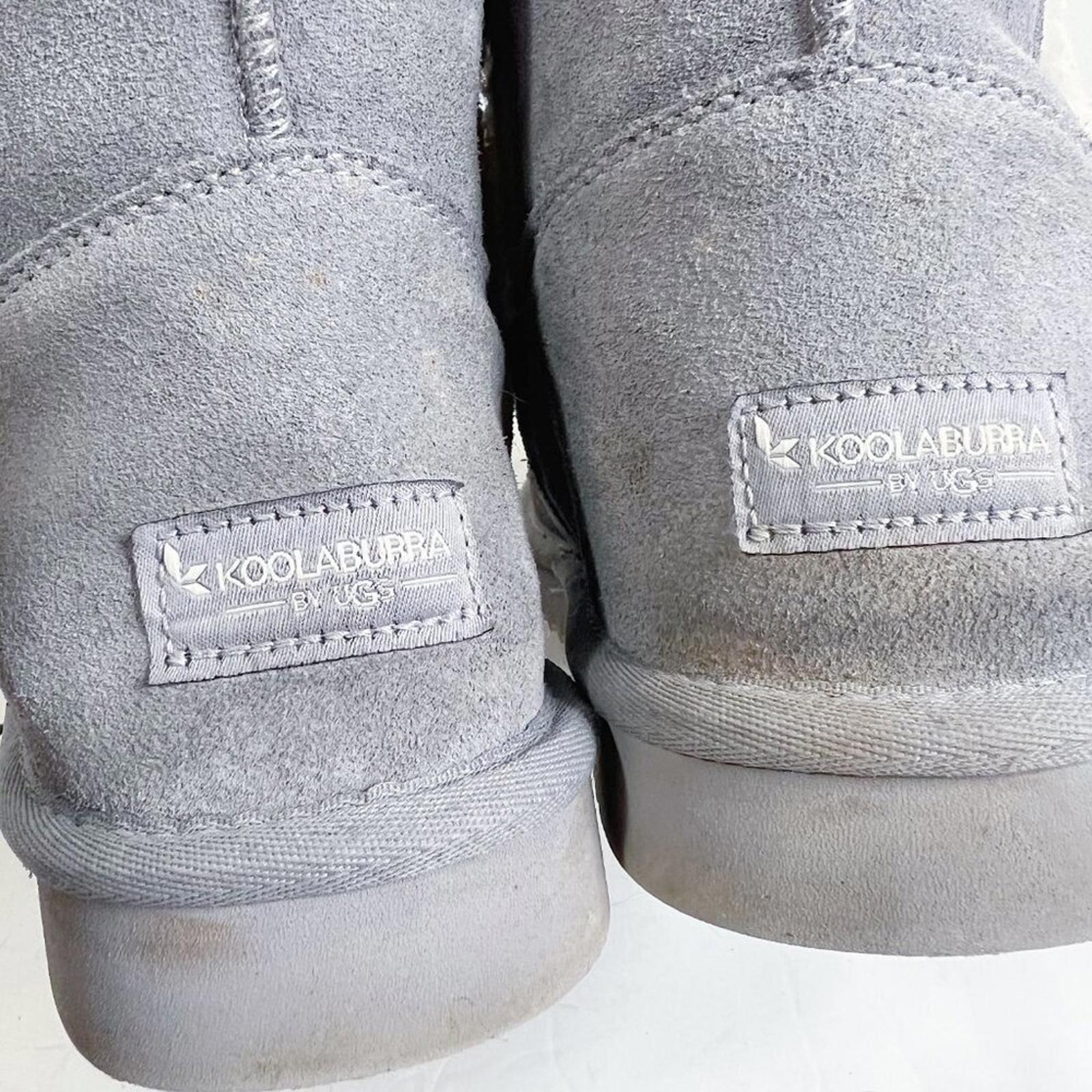 Koolaburra by UGG Michon Short For Women Grey Fuzzy Sheepskin Boots Size 10