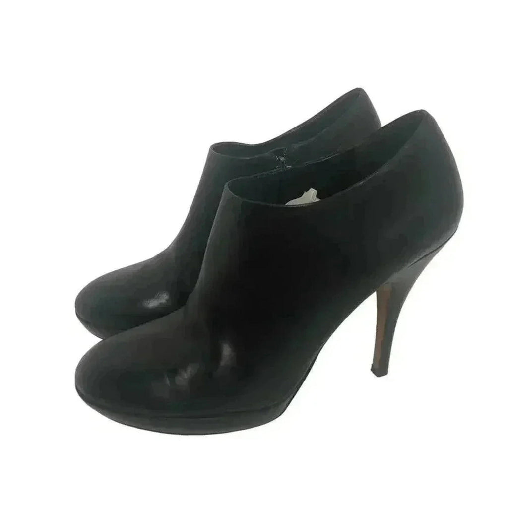 Via Spiga Stiletto Black Leather Heels Stilettos Pumps Boots Women's Size 7