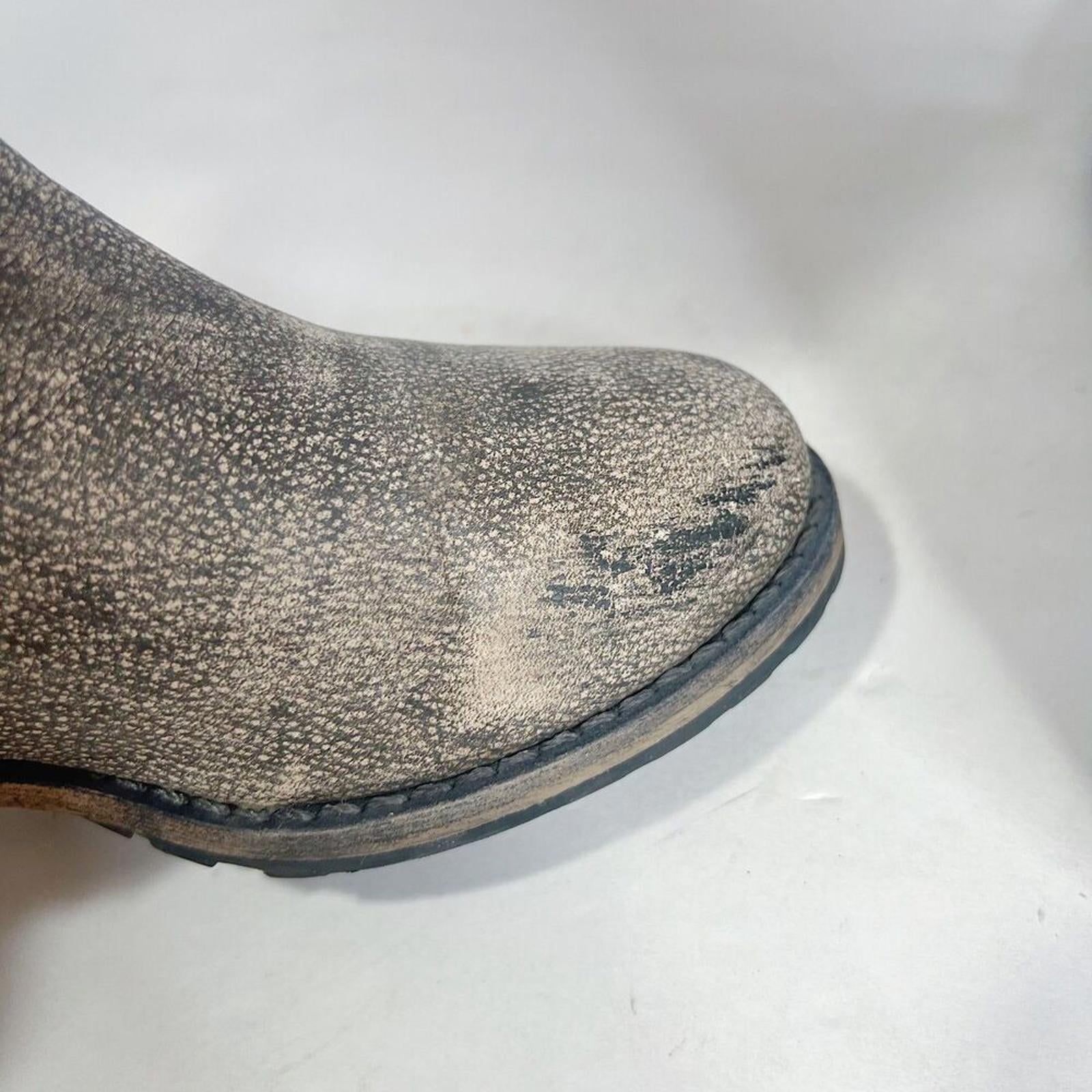 Matisse Roady Distressed Leather Moto Boot Taupe Brown Western Grunge Size 7.5 W
