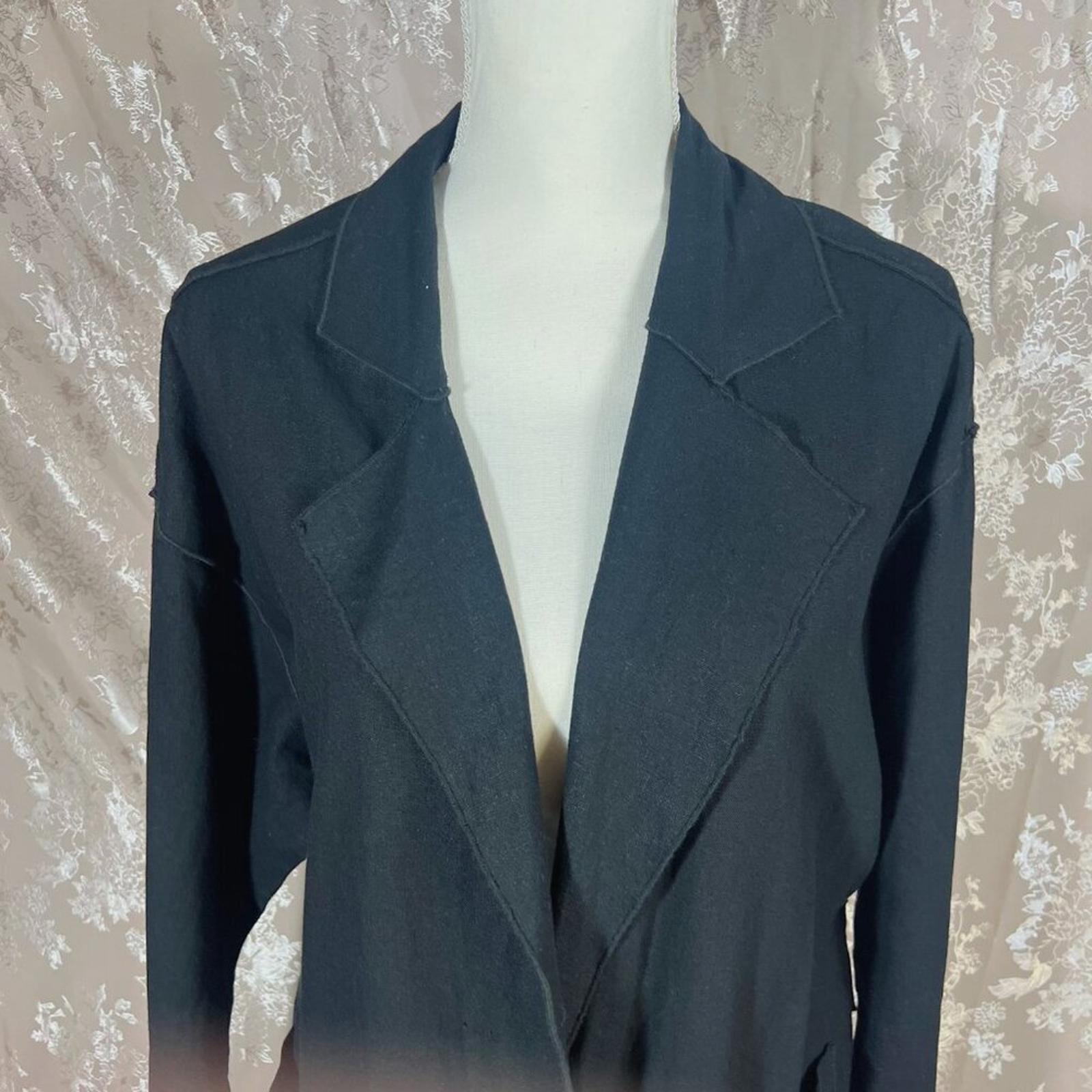 NWOT BP Black Linen Cardigan Women's Size M Quiet Luxury