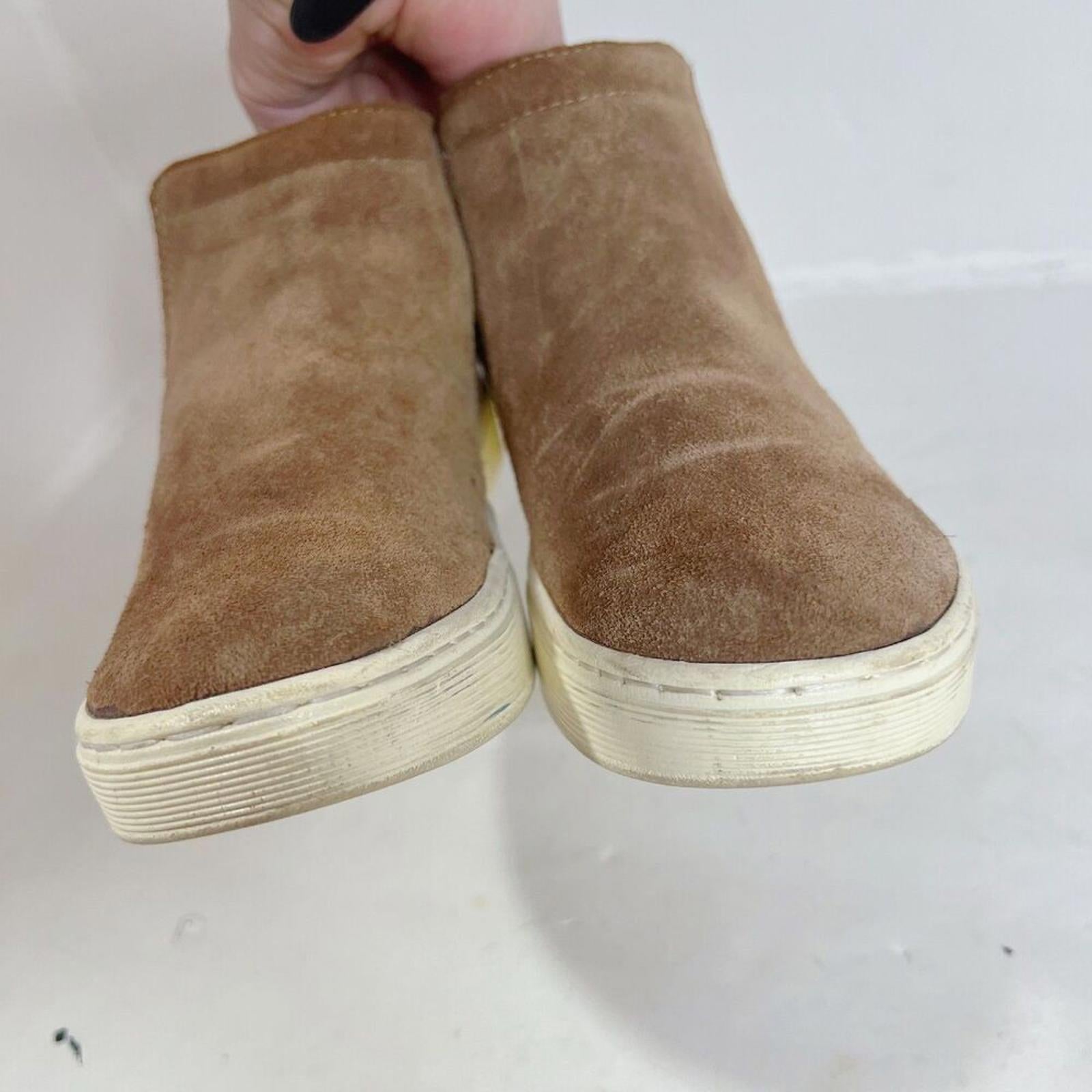 Sofft Britton li Brown Suede Leather Slip on Sneakers Women's Size 7.5