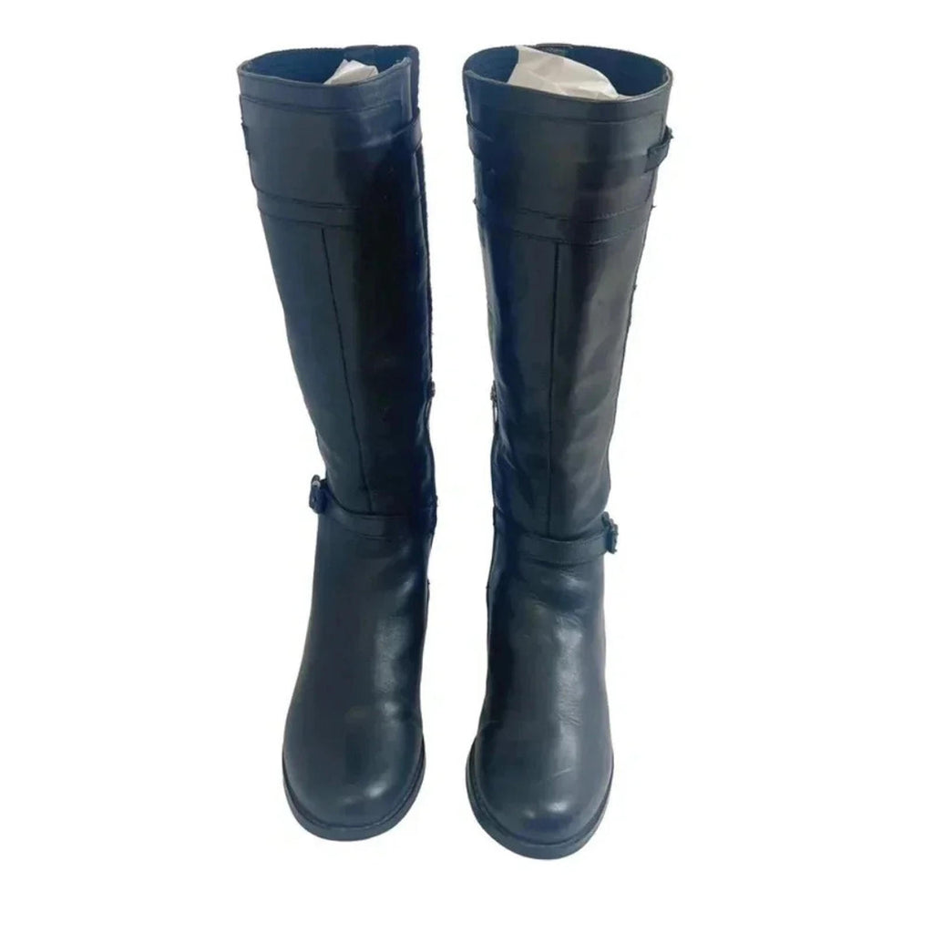 Aetrex Chelsea Tall Riding Boot Black Leather Boot Women's Size 8