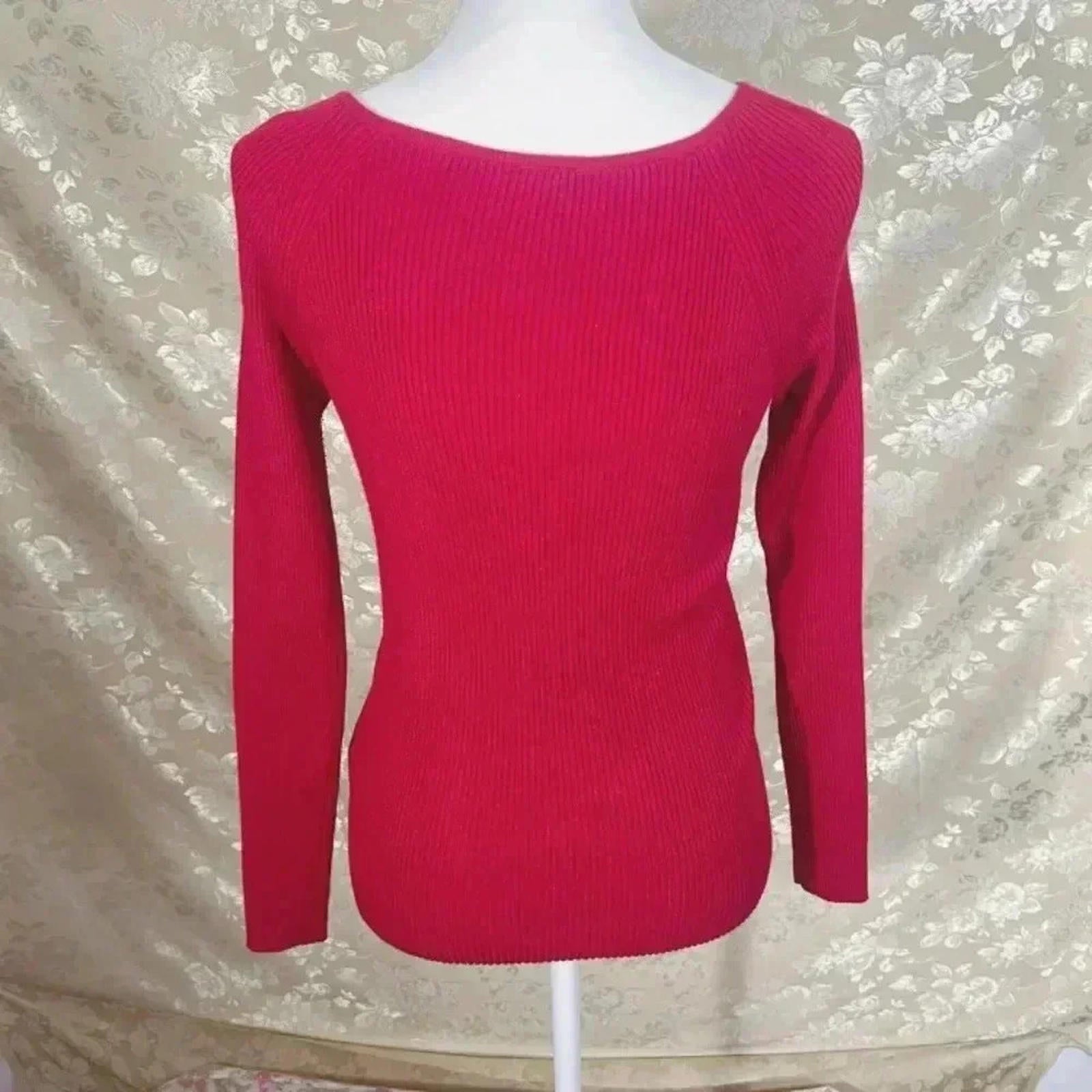 y2k Vintage The Slope Red Ribbed Long Sleeve Shirt Size L