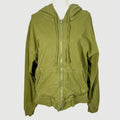 BDG Olive Green Zip Up Heavy Duty Hoodie Waffle Thermal Insulated Size L