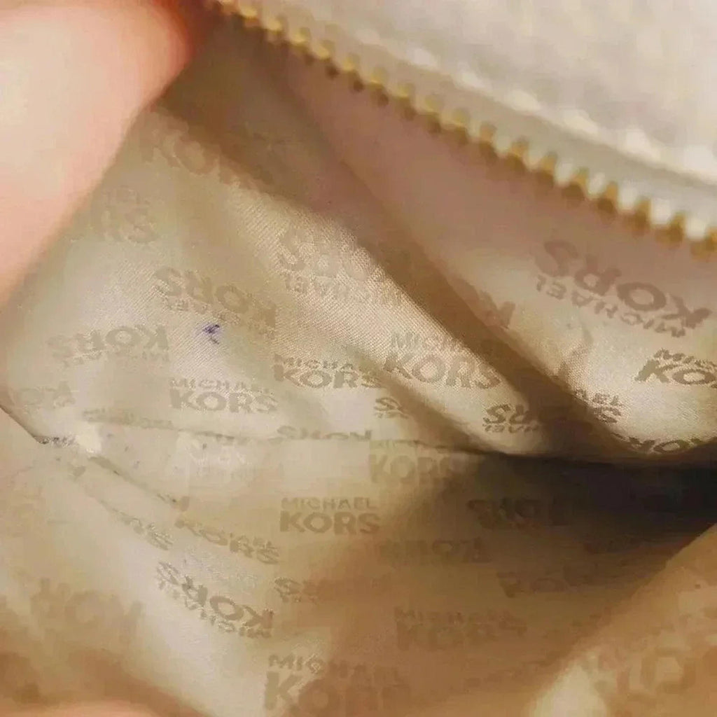 Michael Kors Crescent Shaped Cream Handbag
