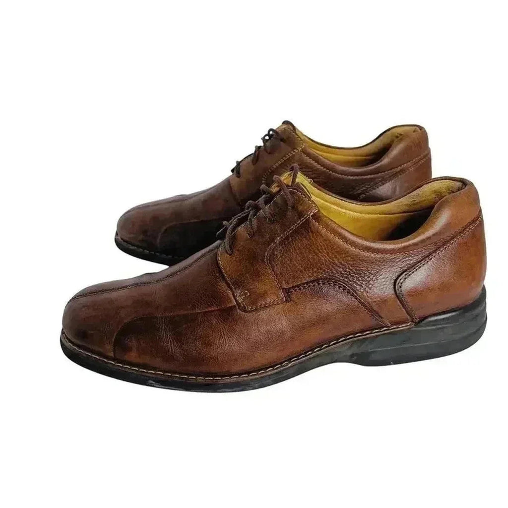 Johnston & Murphy Brown Leather Rounded Toe Oxfords Men's Size 11