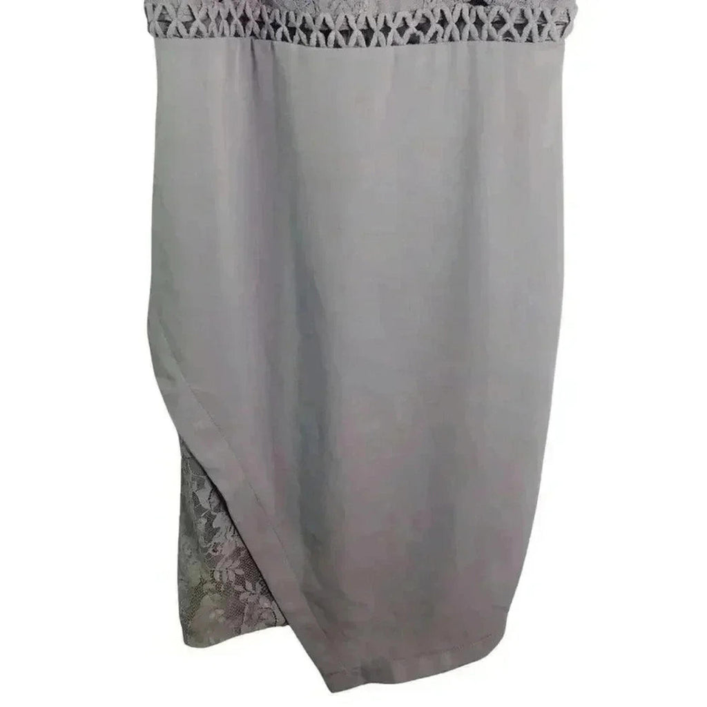 Soieblu Periwinkle Blue Purple Mini Dress Lace Detailing Women's Size M