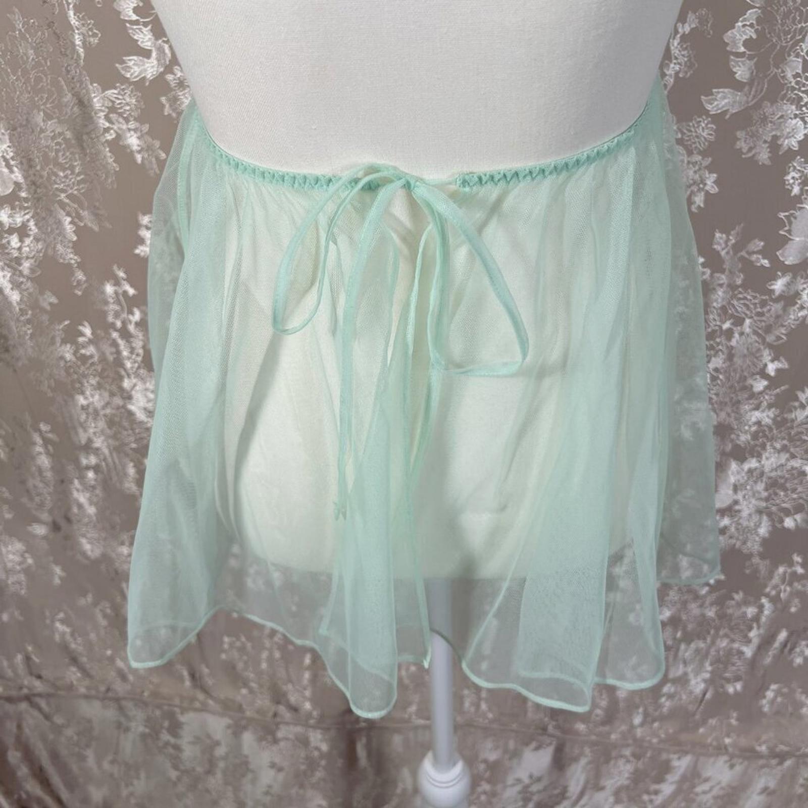 Victoria's Secret Sea Foam Green Lace Babydoll Lingerie Women's Size S