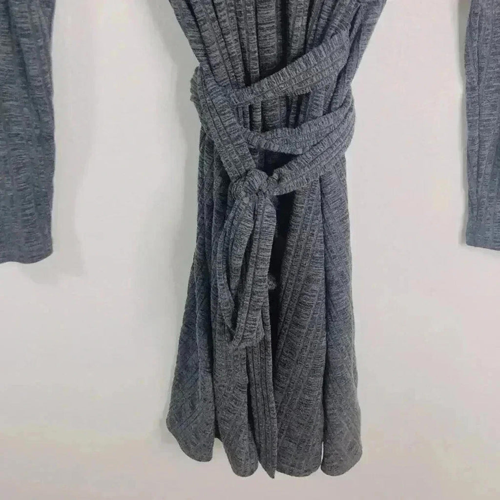 Laundry by Shelli Segal Grey Heathered Ribbed Keyhole Dress Women's Size 14