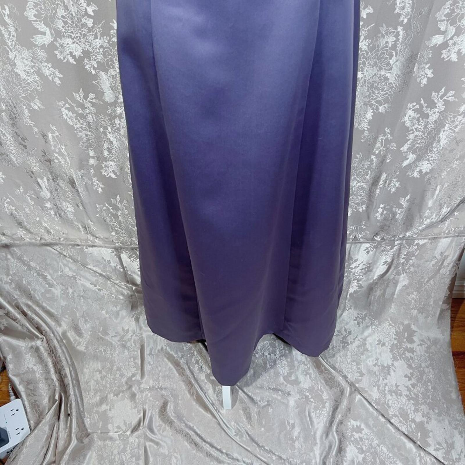 Vintage 1990s After Six Purple Lavender Satin Prom Dress Bridesmaid Gown Size 10