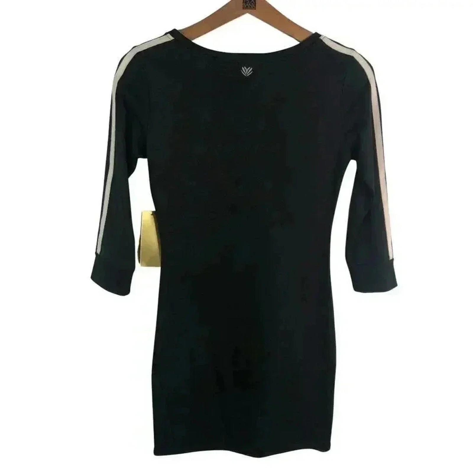 NWT Forever 21 Black Sporty Long Sleeved Bodycon Dress Women's Size S