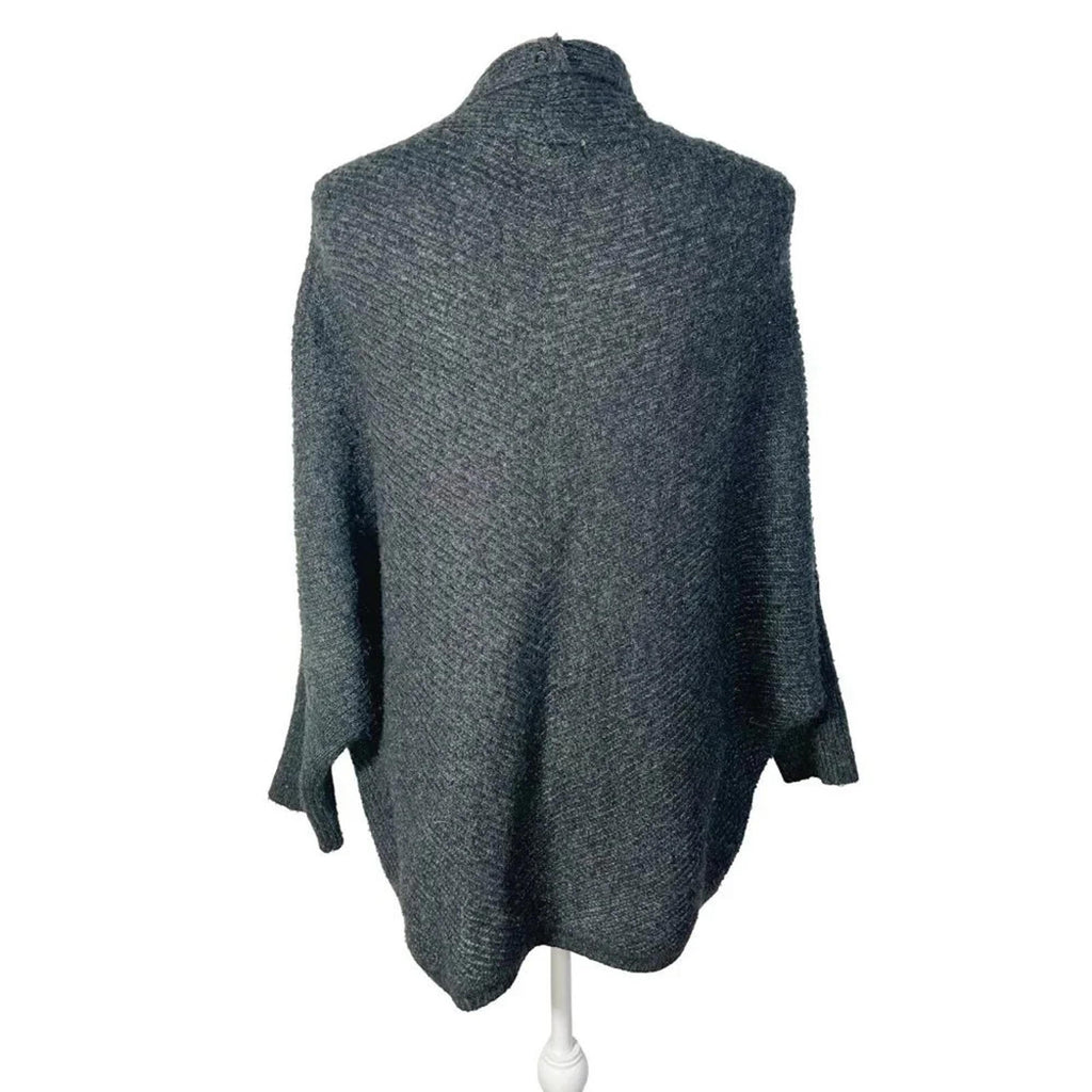 Sleeping on Snow Wool Blend Anthropologie Charcoal Grey Cardigan Women's Size S