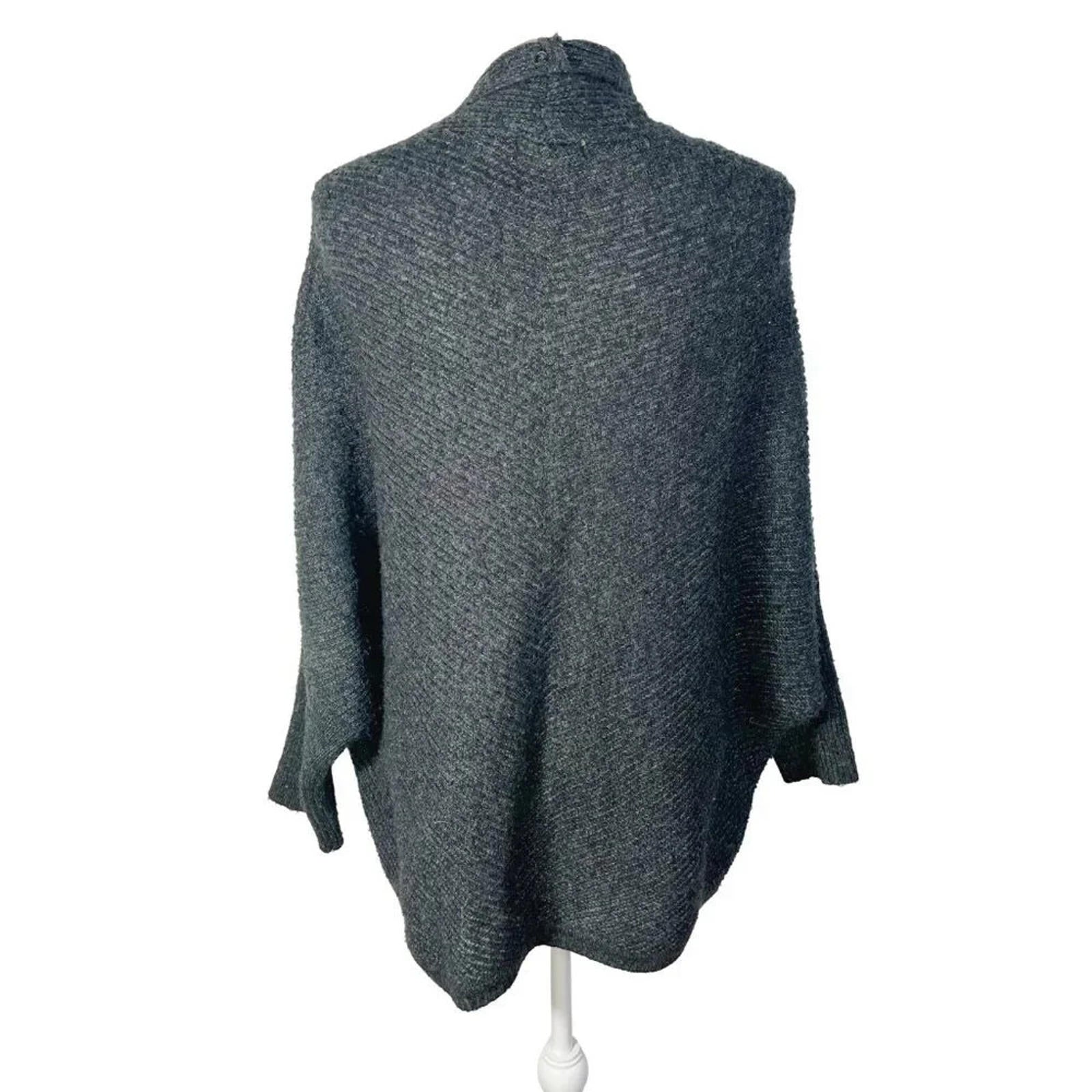 Sleeping on Snow Wool Blend Anthropologie Charcoal Grey Cardigan Women's Size S