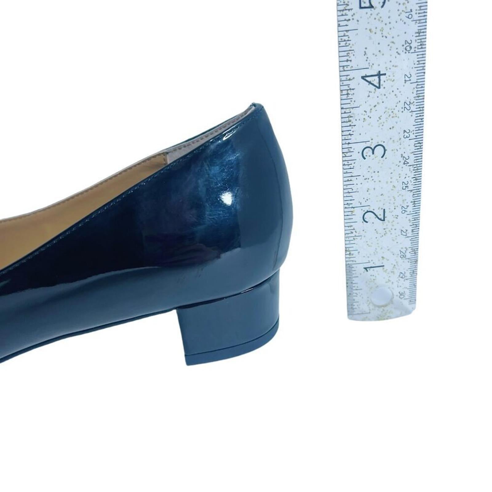 NWOT J Renee Cameo Black Patent Leather Ballet Pump With Bow Women's Size 7 W