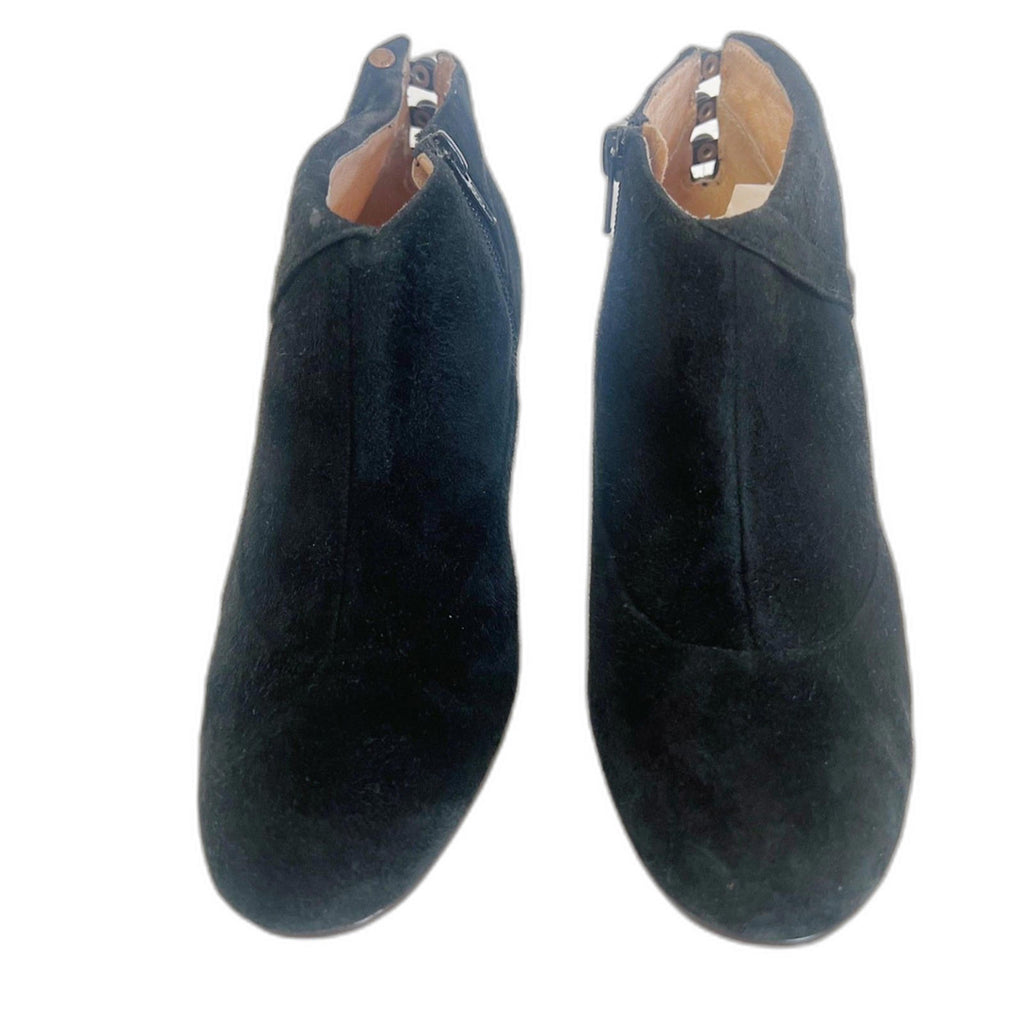Ted Baker Black Suede Stiletto Ankle Boots Booties Women's Size 7